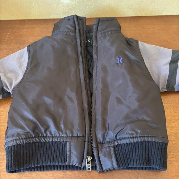 2/$15 Size 12m Baby Hurley Distressed Logo Quilted Puffer Fall Winter Jacket - Picture 4 of 7